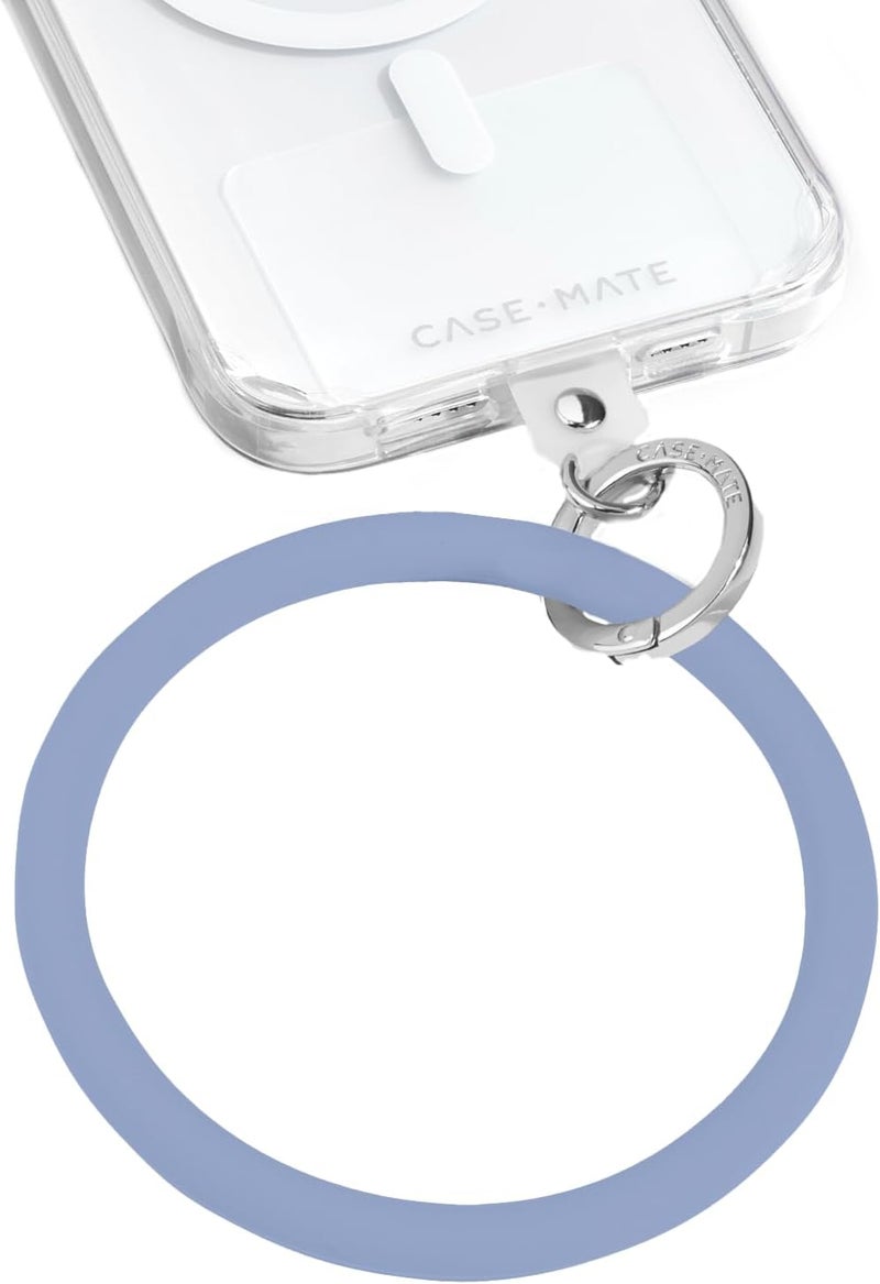 Casemate Phone Charm Bangle Bracelet - Detachable Wristlet Keychain for Women - Hands-Free iPhone Wrist Strap with Tether Tab - Key Ring Bracelet for Galaxy, Pixel and Phone Cases - Pale Blue - Image 1